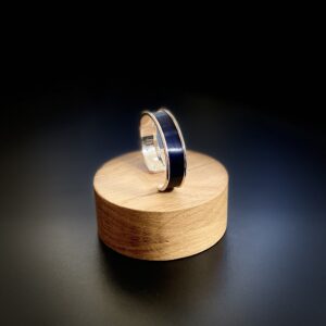 Bracelet Bleu Horizon en paille naturelle et laiton argenté – Collection Intensité Claire – Atelier Gahia
