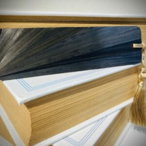 Marque-page gris satiné – Atelier Gahia