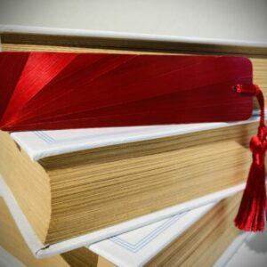 Marque-page rouge éclat – Atelier Gahia